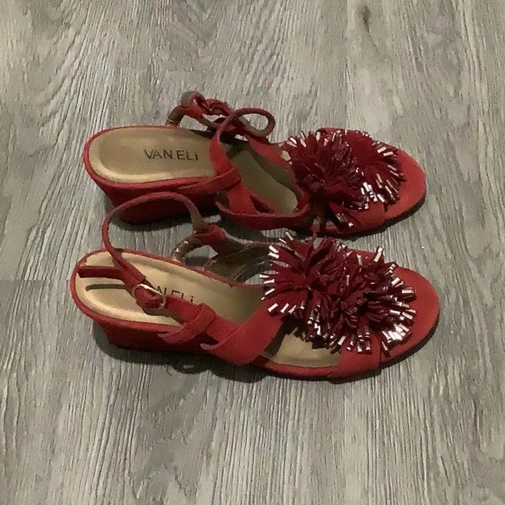 Vaneli Red Suede Women Wedge